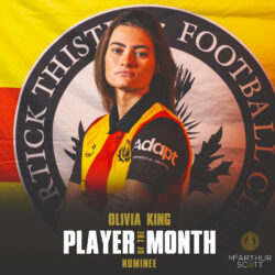 McArthur Scott PTWFC March Player of the Month