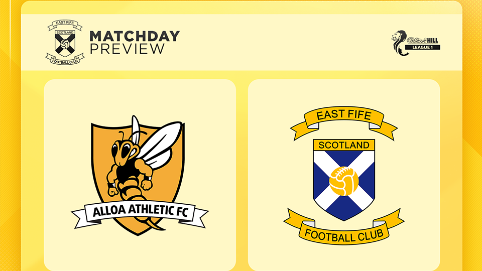 Match Preview | Alloa Athletic v East Fife- Saturday 18th April 2026