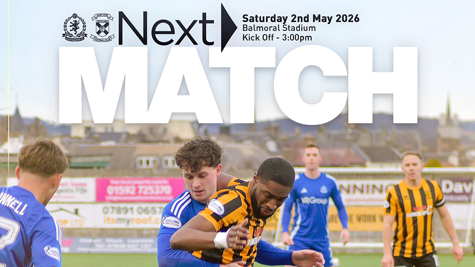 Match Info | Cove Ranger v East Fife – Saturday 2nd May 2026