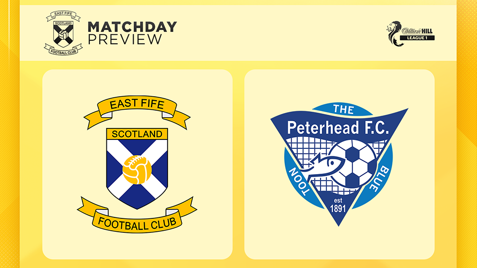 Match Preview | East Fife v Peterhead – Saturday 11th April 2026