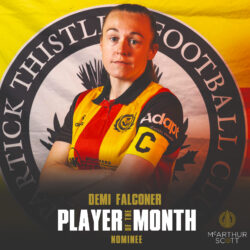 McArthur Scott PTWFC April Player of the Month