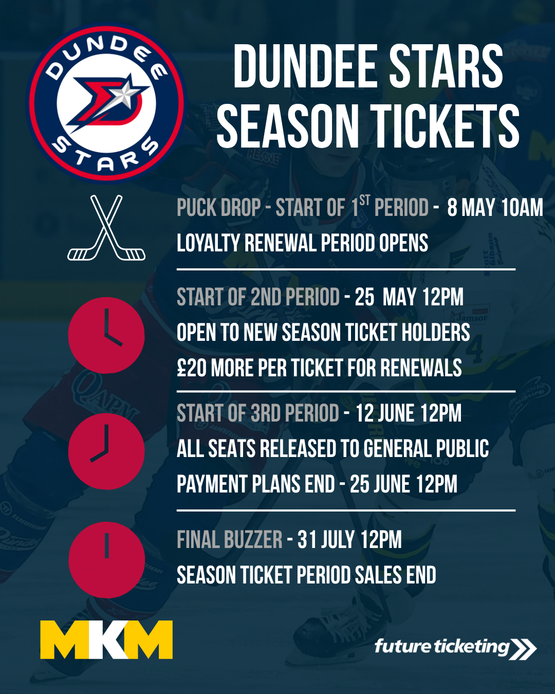 MKM Dundee Stars Game Night and Season Ticket Prices revealed for 2026-27
