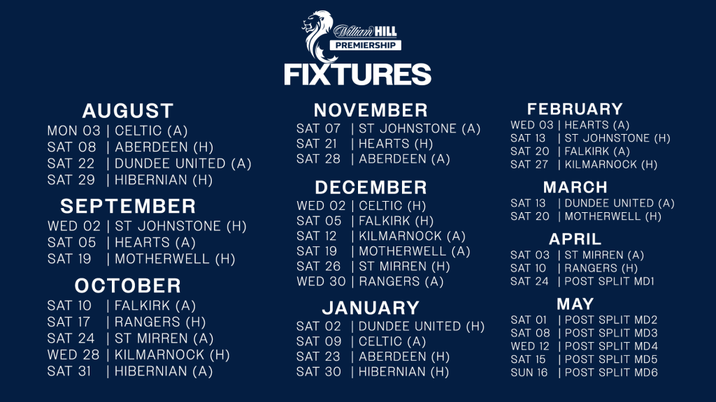 2026/27 Fixtures