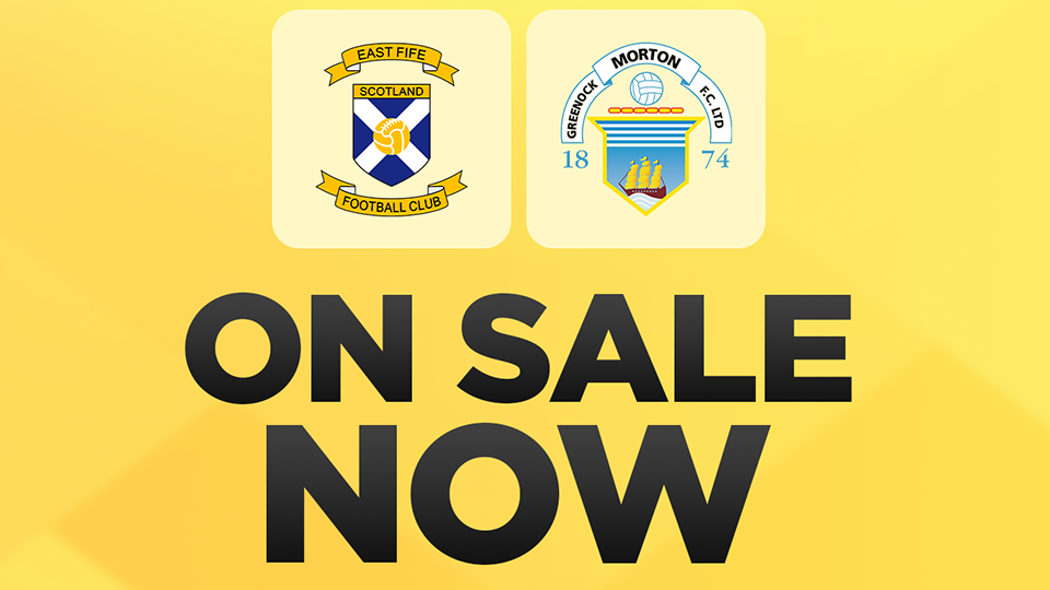 Tickets on Sale for Greenock Morton Premier Sports Cup Tie
