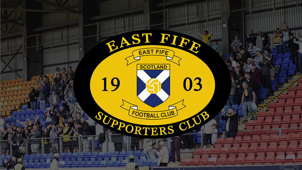 East Fife Supporters Club Memberships for 2026/27 Now on Sale