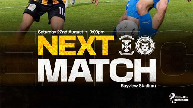Match Info | East Fife v Hamilton Academical – Saturday 22nd August 2026