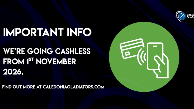 Caledonia Gladiators Go Cashless from 1st November 2026