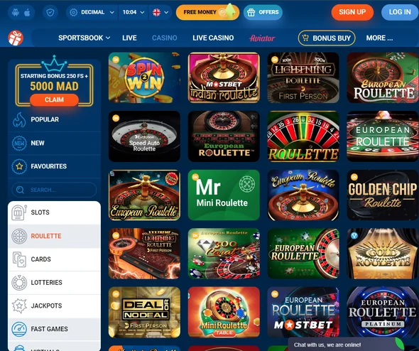 mostbet casino bonus